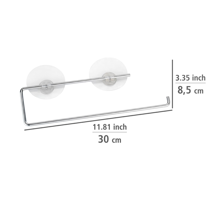 WENKO 53130100 - Keukendoekhouder STATIC-LOC 30x8,5 cm zilver/helder