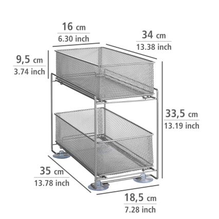WENKO 53140800 - Plank GIOMA 35x33,5 cm zilver