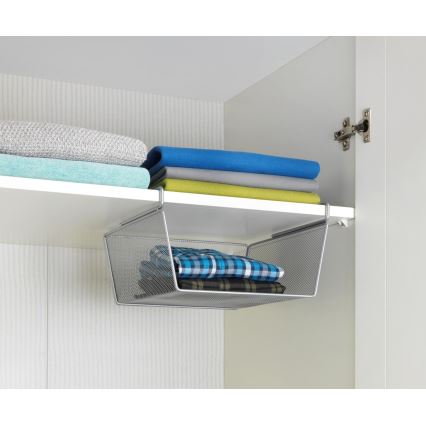 WENKO 53142100 - Mand 27,5 x 28 cm, zilverkleurig