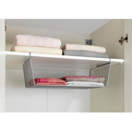 WENKO 53143100 - Mand 49x28 cm zilverkleurig