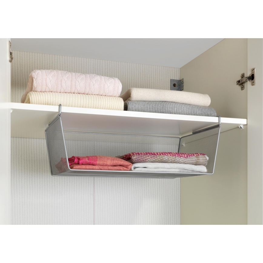 WENKO 53143100 - Mand 49x28 cm zilverkleurig