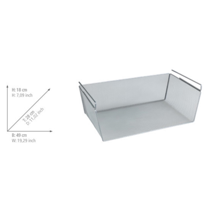 WENKO 53143100 - Mand 49x28 cm zilverkleurig