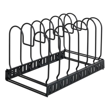 WENKO 53149100 - Pannen- en dekselhouder 18x18 cm zwart