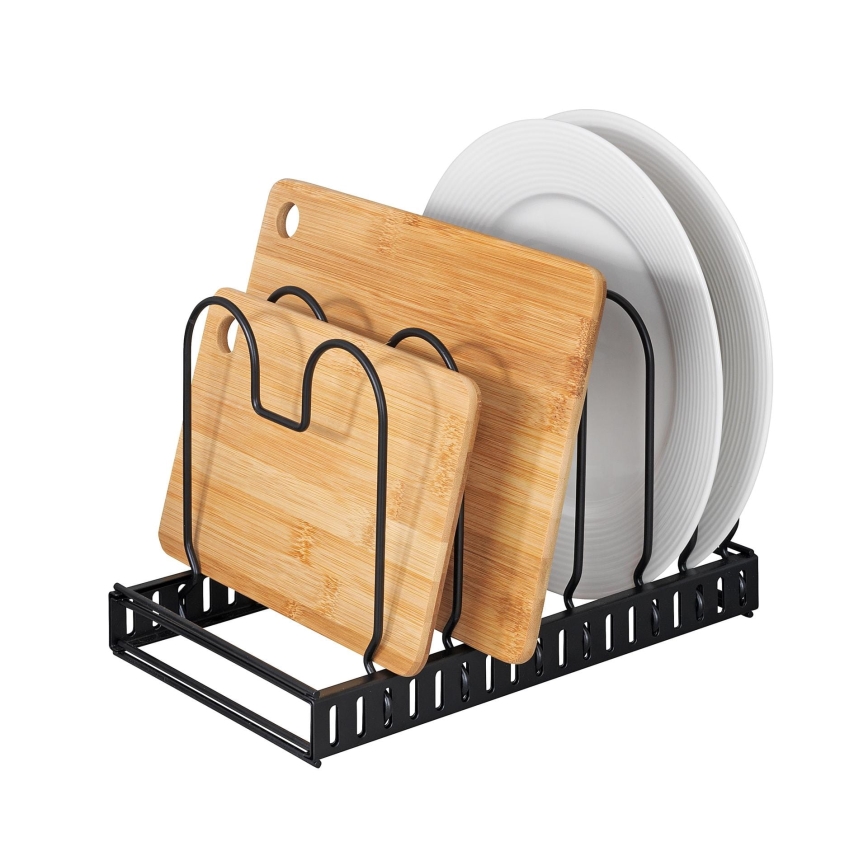 WENKO 53149100 - Pannen- en dekselhouder 18x18 cm zwart