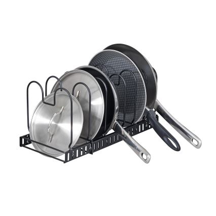 WENKO 53149100 - Pannen- en dekselhouder 18x18 cm zwart