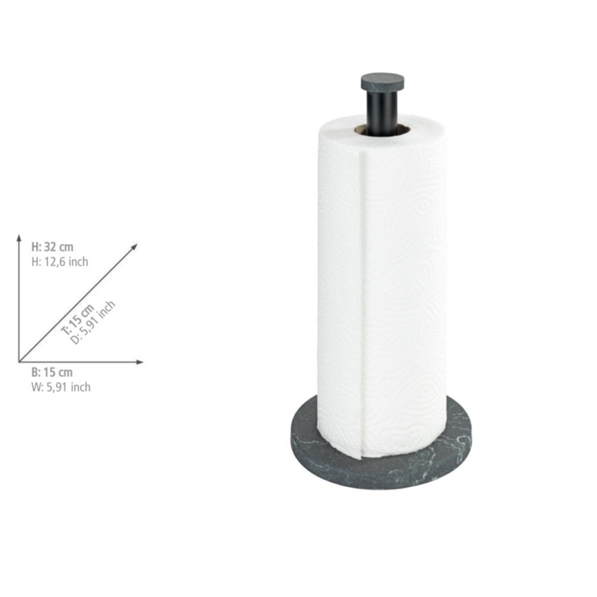 WENKO 53212100 - Theedoekhouder 15 x 32 cm zwart