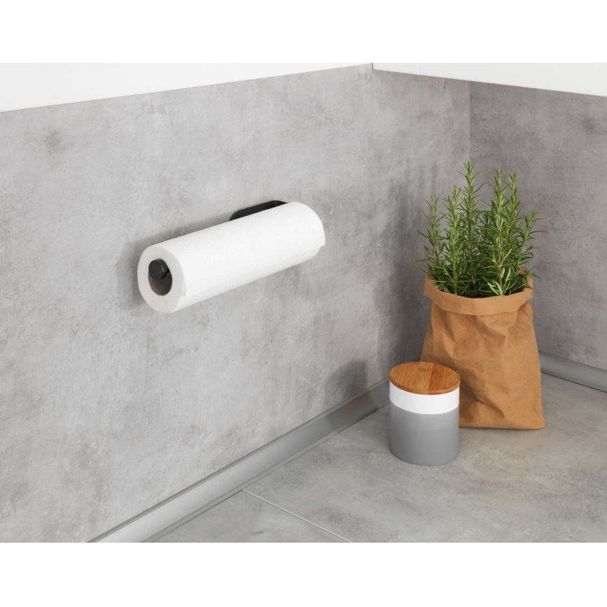 WENKO 53214100 - Rolhouder NIO 27,5x7 cm zwart
