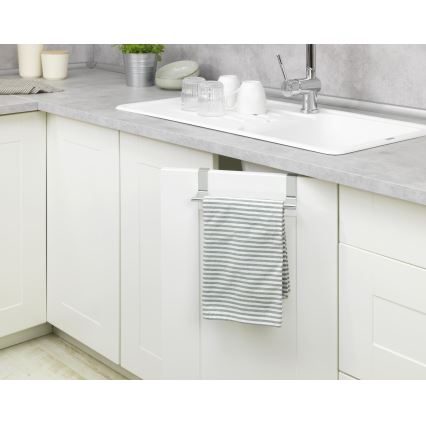 WENKO 53245100 - Handdoekhouder TELESCOPE 7x6 cm zilver/zwart