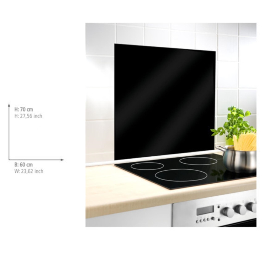 WENKO 53881100 - BLACK spatscherm 60 x 70 cm, zwart