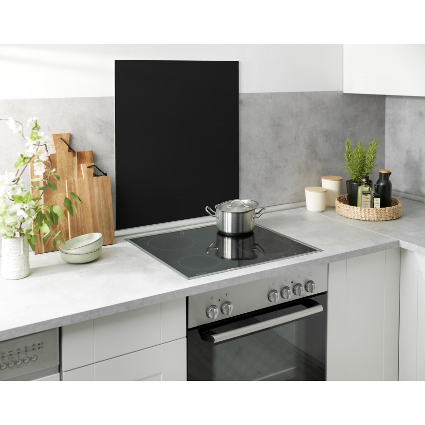 WENKO 53881100 - BLACK spatscherm 60 x 70 cm, zwart