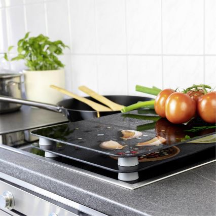 WENKO 53907100 - Afdekplaat voor kookplaat 30x52 cm veelkleurig/grijs/transparant