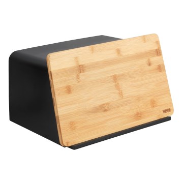 WENKO 54098100 - Broodtrommel KUBO 35x26,5 cm zwart/bruin