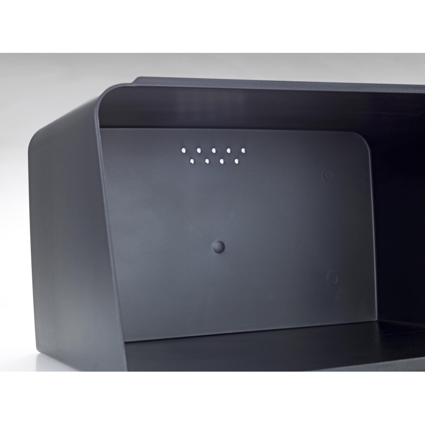 WENKO 54098100 - Broodtrommel KUBO 35x26,5 cm zwart/bruin
