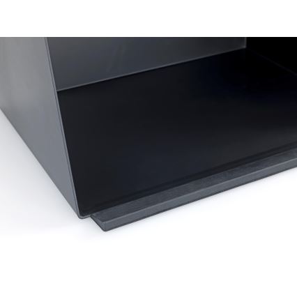 WENKO 54098100 - Broodtrommel KUBO 35x26,5 cm zwart/bruin