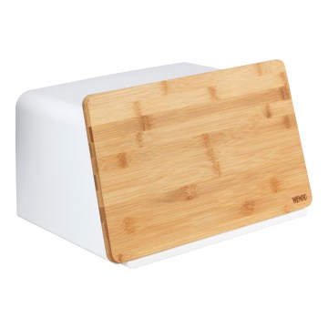 WENKO 54099100 - Broodtrommel KUBO 35x26,5 cm wit/bruin