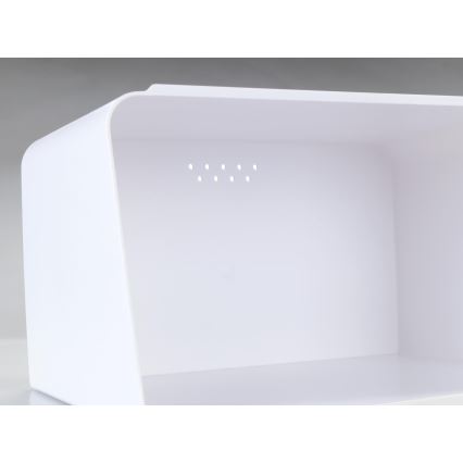 WENKO 54099100 - Broodtrommel KUBO 35x26,5 cm wit/bruin