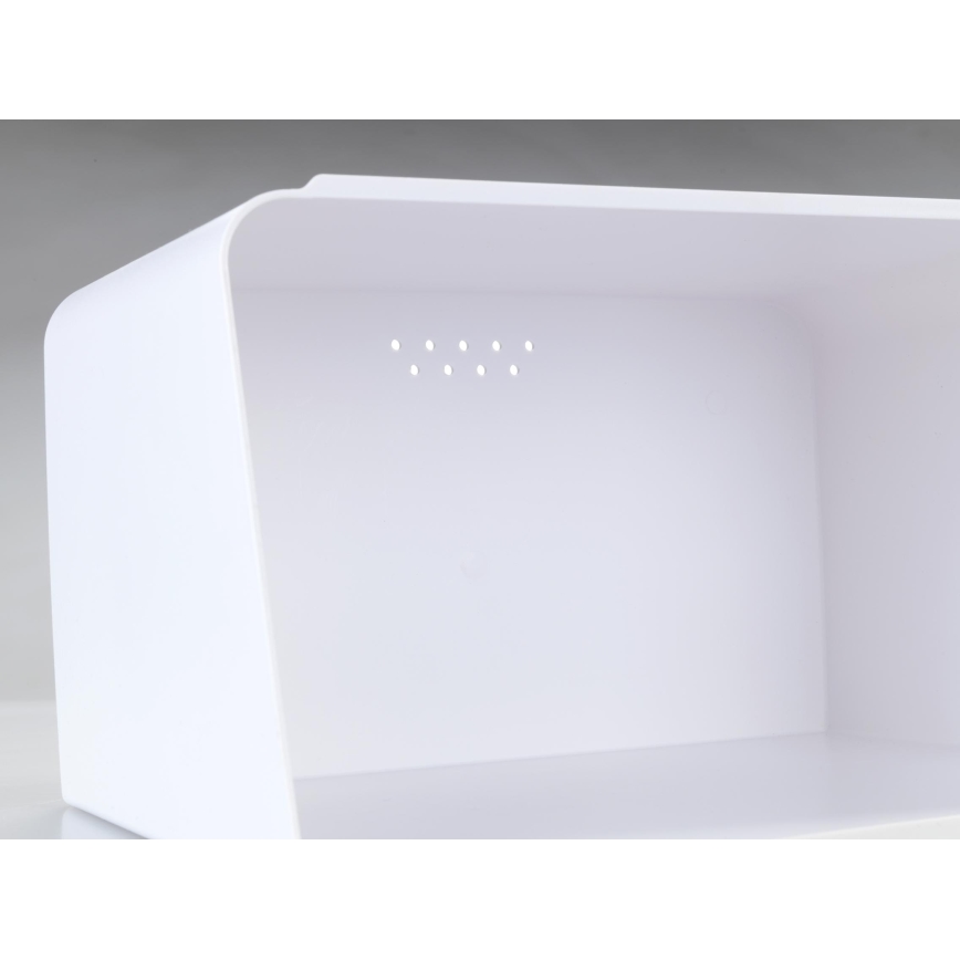 WENKO 54099100 - Broodtrommel KUBO 35x26,5 cm wit/bruin