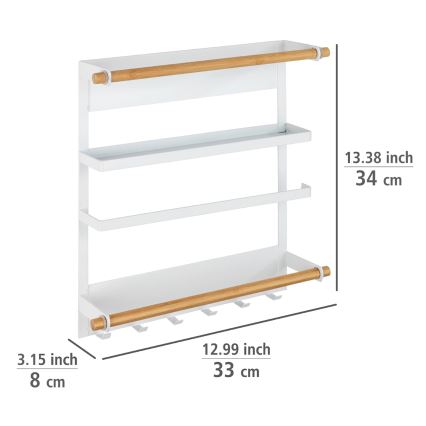 WENKO 54113100 - Organizer MAGNA 33x34 cm wit/bruin/zwart