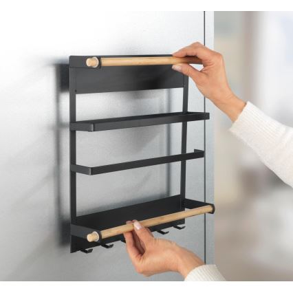 WENKO 54114100 - Organizer MAGNA 33x34 cm zwart/bruin