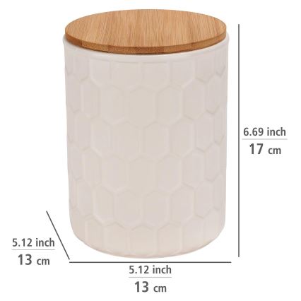 WENKO 54222100 - Box MAYA 13x17 cm wit/bruin