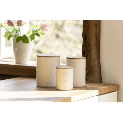 WENKO 54222100 - Box MAYA 13x17 cm wit/bruin