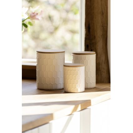 WENKO 54222100 - Box MAYA 13x17 cm wit/bruin