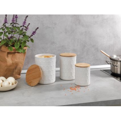 WENKO 54222100 - Box MAYA 13x17 cm wit/bruin