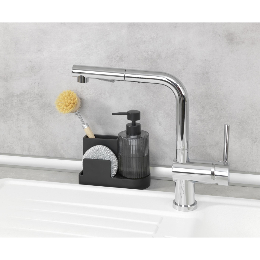 WENKO 54654100 - Organizer PINA 16x17 cm zwart