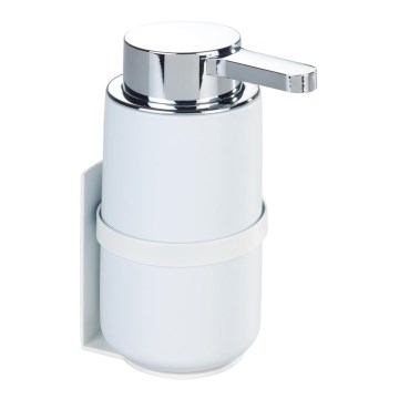 WENKO 54655100 - Zeepdispenser WOYA 250 ml wit/hoogglans chroom