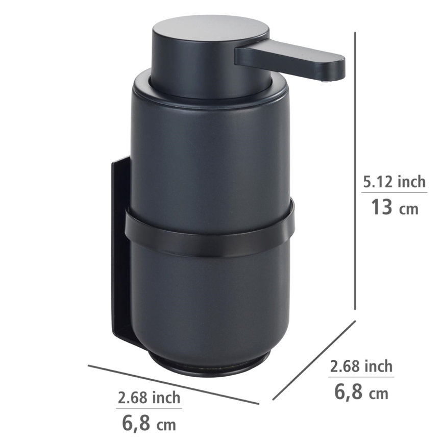 WENKO 54657100 - Zeepdispenser WOYA 250 ml, zwart