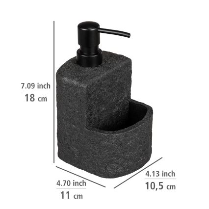 WENKO 54667100 - Zeepdispenser FESTIVAL 10,5x18 cm zwart