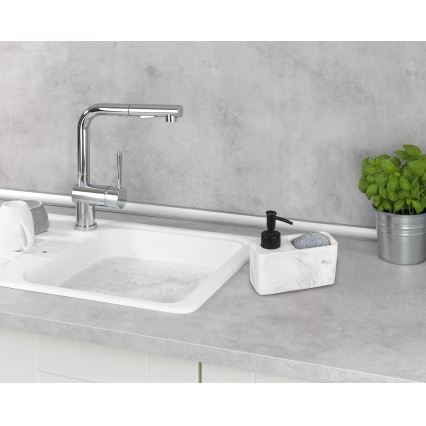 WENKO 54668100 - Zeepdispenser RESA 14,5x14,3 cm wit/zwart