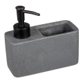 WENKO 54669100 - Zeepdispenser RESA 14,5x14,3 cm grijs/zwart