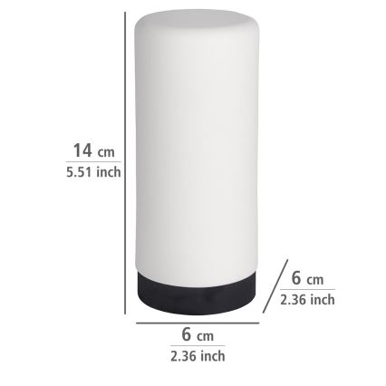 WENKO 54670100 - Dispenser EASY SQUEEZ-E 6x14 cm wit/zwart