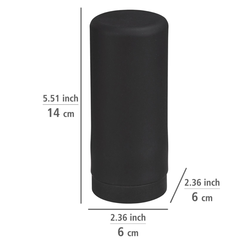 WENKO 54675100 - Zeepdispenser EASY SQUEEZ-E 6x14 cm zwart