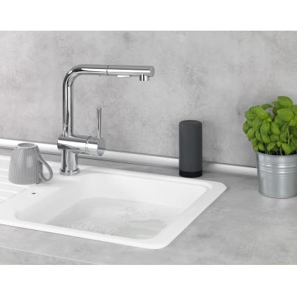 WENKO 54680100 - Dispenser EASY SQUEEZ-E 6x14 cm grijs/zwart