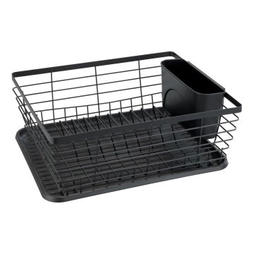 WENKO 54766100 - Afdruiprek BLACK OUTDOOR KITCHEN 36x30 cm zwart/zwart