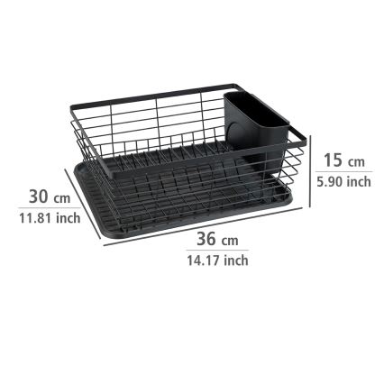 WENKO 54766100 - Afdruiprek BLACK OUTDOOR KITCHEN 36x30 cm zwart/zwart