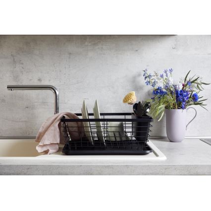 WENKO 54766100 - Afdruiprek BLACK OUTDOOR KITCHEN 36x30 cm zwart/zwart