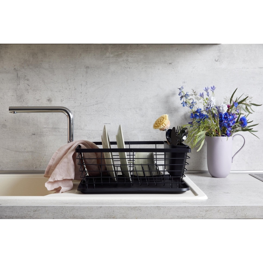 WENKO 54766100 - Afdruiprek BLACK OUTDOOR KITCHEN 36x30 cm zwart/zwart