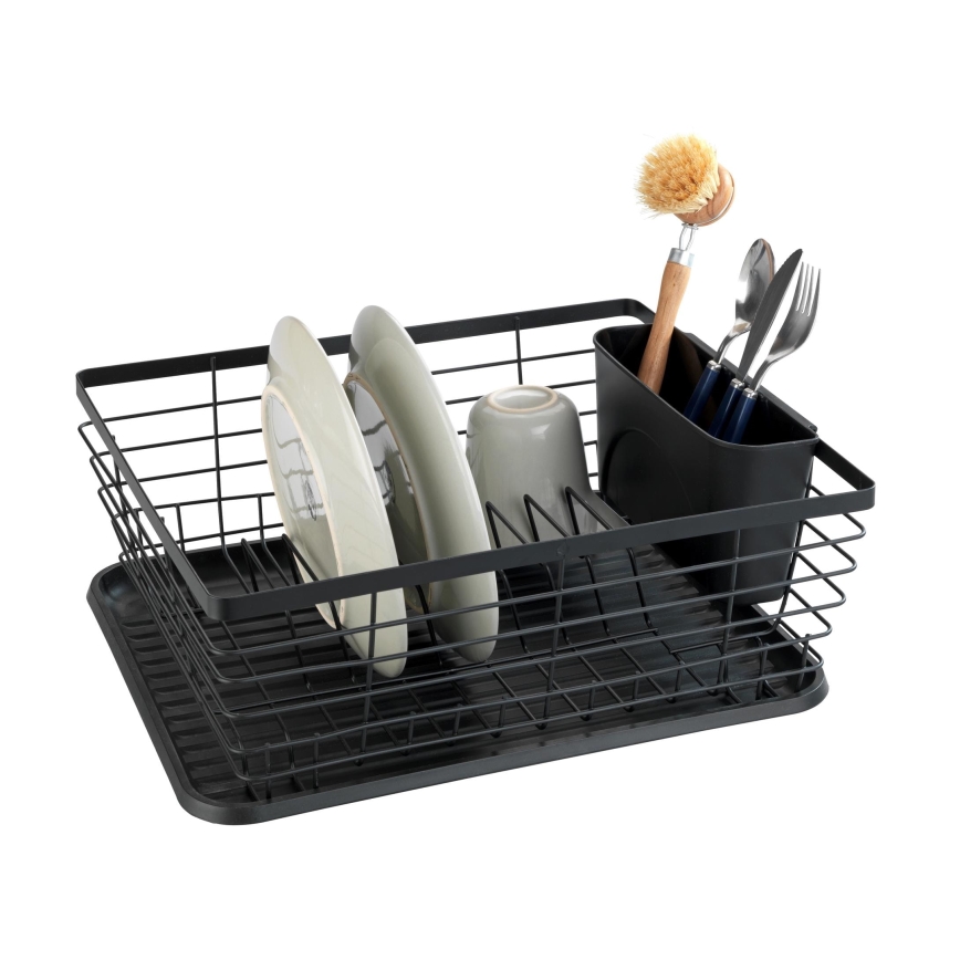 WENKO 54766100 - Afdruiprek BLACK OUTDOOR KITCHEN 36x30 cm zwart/zwart