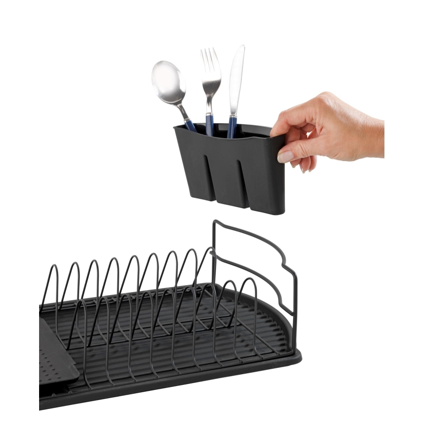 WENKO 54767100 - BASIC afdruiprek 47,5 x 26,5 cm zwart