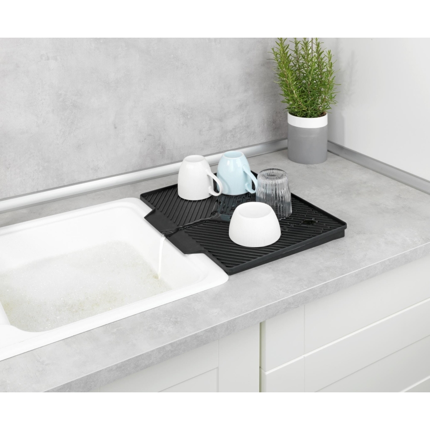 WENKO 54771100 - Afdruiprek NELIA 34x40 cm zwart