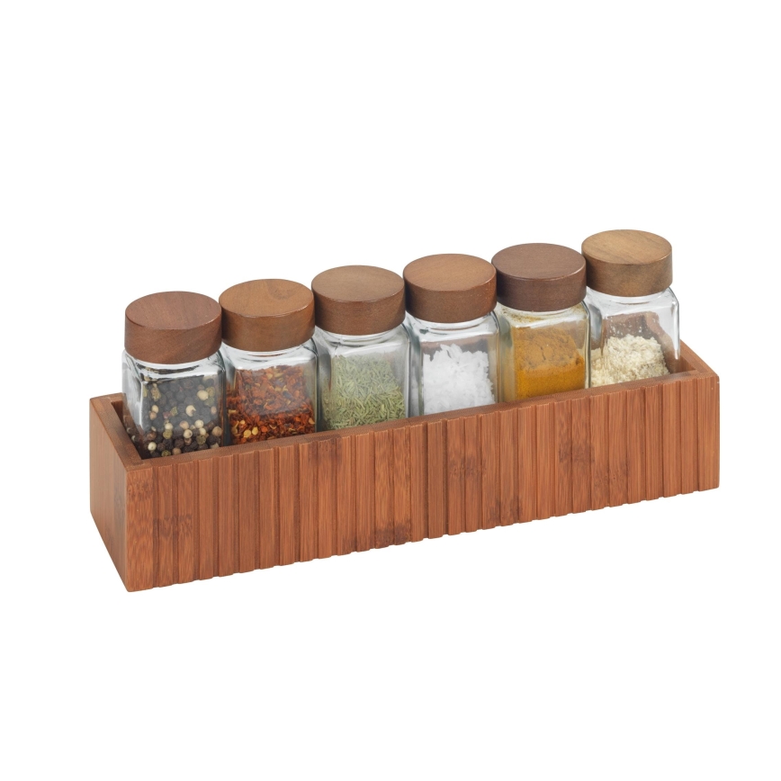 WENKO 54942100 - Kruidenpotjes MERA 30x8 cm bruin