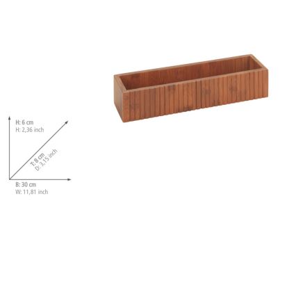 WENKO 54942100 - Kruidenpotjes MERA 30x8 cm bruin