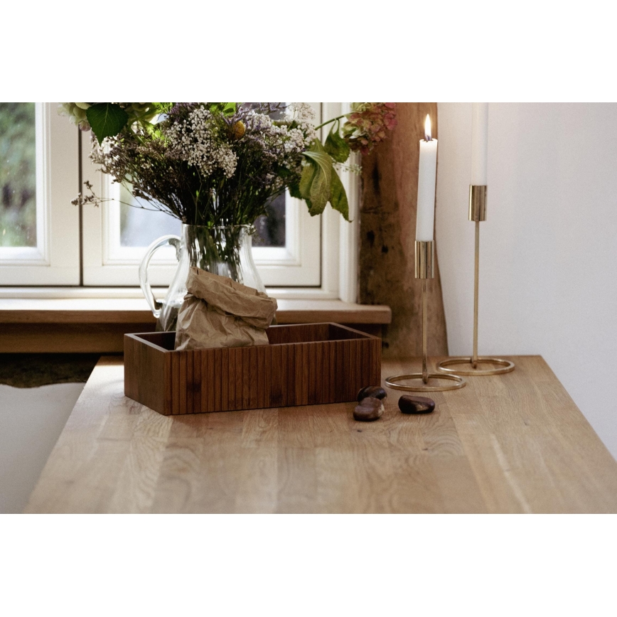 WENKO 54943100 - MERA opbergbox 30 x 15 cm, bruin