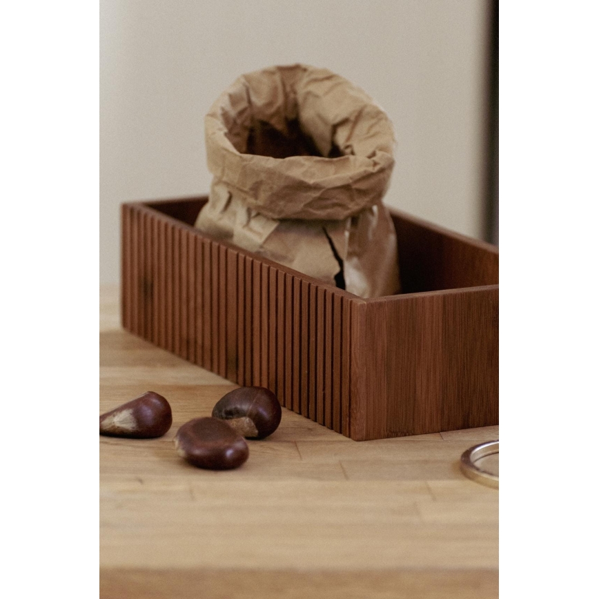 WENKO 54943100 - MERA opbergbox 30 x 15 cm, bruin