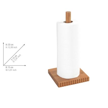 WENKO 54946100 - Rolhouder MERA 15x33 cm bruin