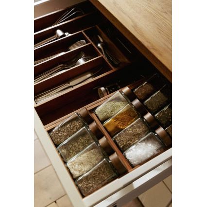 WENKO 54950100 - Specerijenorganizer ANNI 38x20 cm bruin