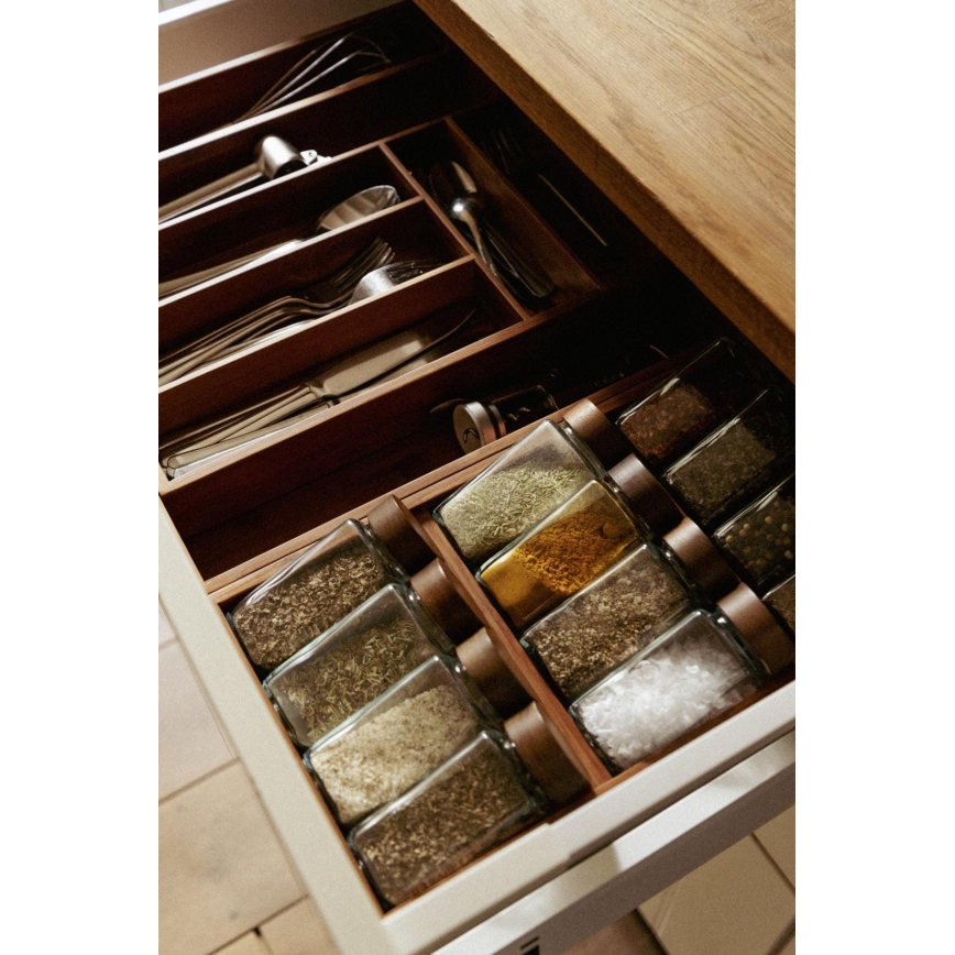 WENKO 54950100 - Specerijenorganizer ANNI 38x20 cm bruin